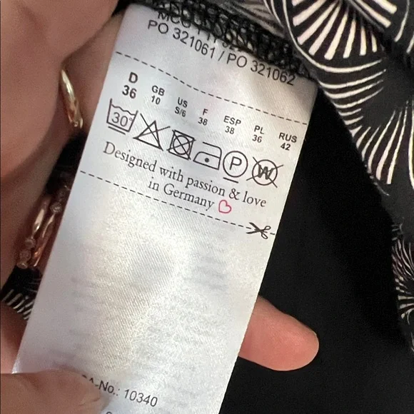 Olsen Europe Black and Gray Long Sleeve Top - Picture 3 of 4